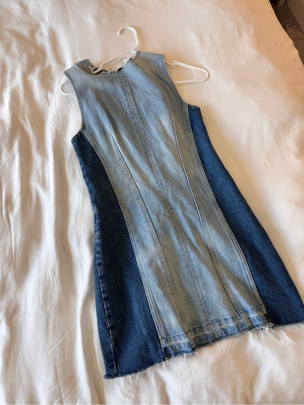 ZARA Two-Tone Denim Bodycon Dress Size Small: LIKE NEW :)